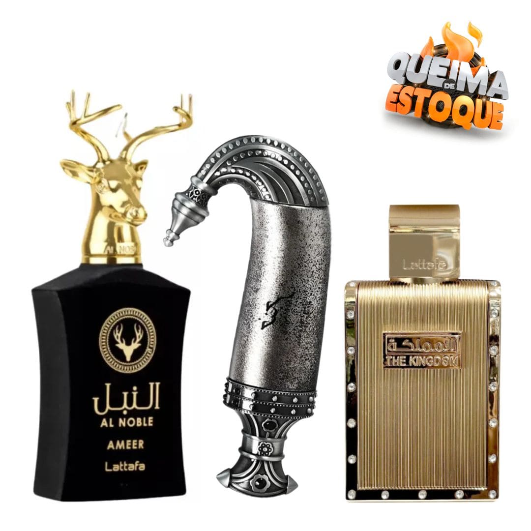 PROMOÇÃO COMPRE 1 LEVE 3 - AL Noble Ameer, Khanhar Lattafa e The Kingdom Men - Oferta De Queima de Estoque de Ano Novo - 100ml cada